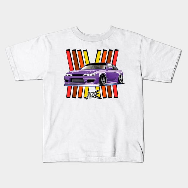 SILVIA S14 KOUKI PURPLE Kids T-Shirt by naquash